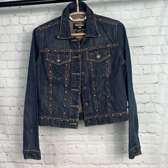 Ralph Lauren Jackets & Blazers - Vintage Polo Jeans Co. Ralph Lauren Studded Blue Jean Jacket & Jeans Set